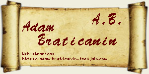 Adam Bratičanin vizit kartica